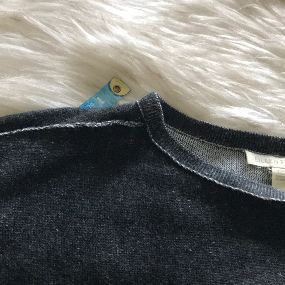 Eileen Fisher dark grey sweater - Picture 4 of 5